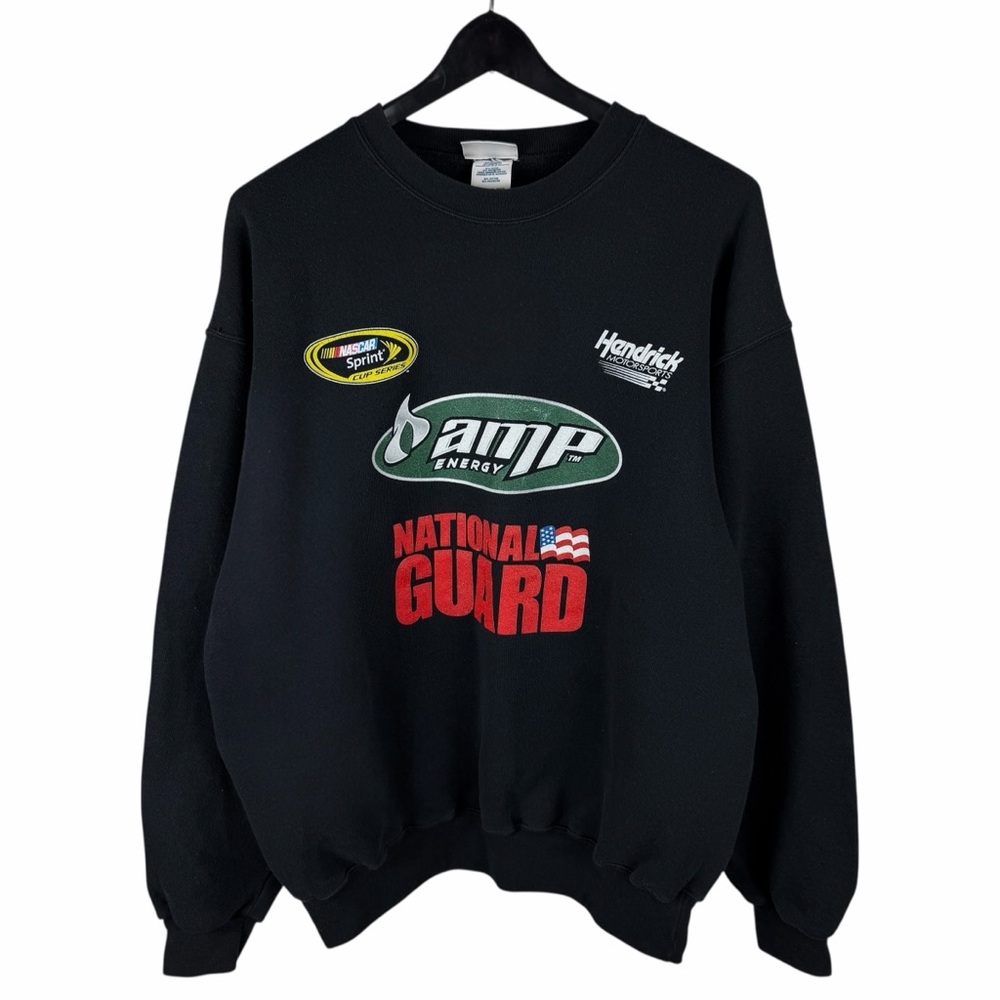 Vintage 2000s Chase Authentics Dale Jr NASCAR AMP Race Sweatshirt Size L